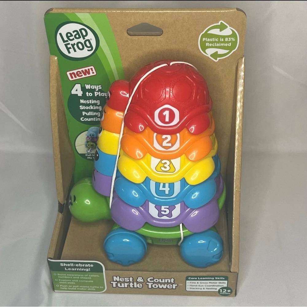 Leap Frog Stackable Turtles Learn Colors, Counting, Babies Fine Motor Skills New